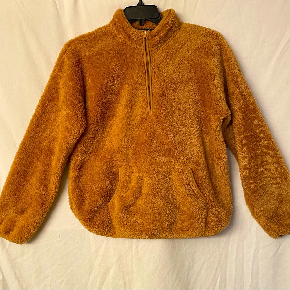 Quarter zip teddy jacket